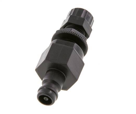 POM DN 5 Coupling Plug 4x6 mm Union Nut Bulkhead Double Shut-Off