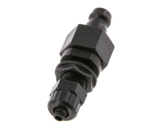 POM DN 5 Coupling Plug 4x6 mm Union Nut Bulkhead Double Shut-Off