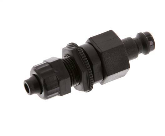 POM DN 5 Coupling Plug 6x8 mm Union Nut Bulkhead Double Shut-Off