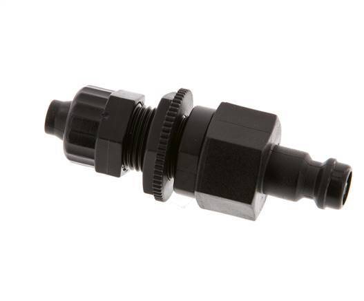 POM DN 5 Coupling Plug 6x8 mm Union Nut Bulkhead Double Shut-Off