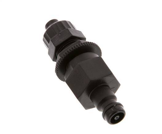 POM DN 5 Coupling Plug 6x8 mm Union Nut Bulkhead Double Shut-Off