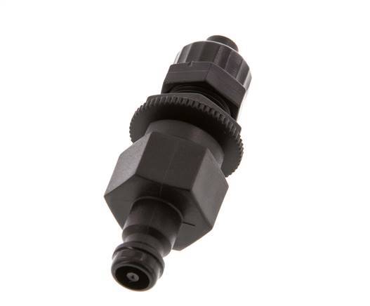 POM DN 5 Coupling Plug 6x8 mm Union Nut Bulkhead Double Shut-Off