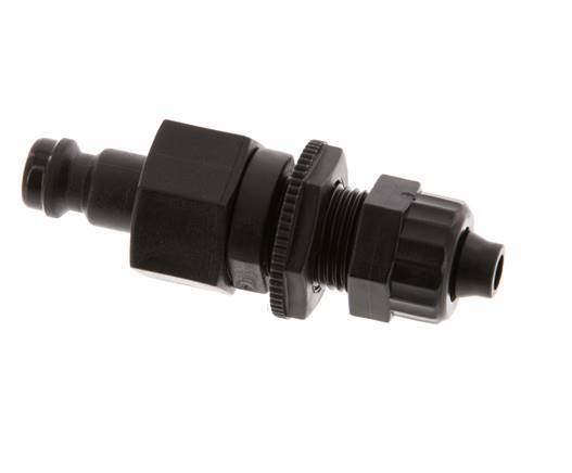 POM DN 5 Coupling Plug 6x8 mm Union Nut Bulkhead Double Shut-Off