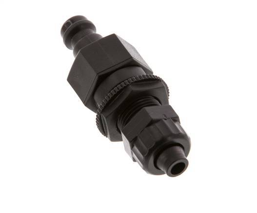 POM DN 5 Coupling Plug 6x8 mm Union Nut Bulkhead Double Shut-Off