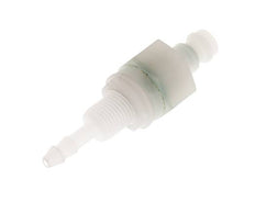 PVDF DN 5 Coupling Plug 4 mm Hose Pillar Bulkhead Double Shut-Off
