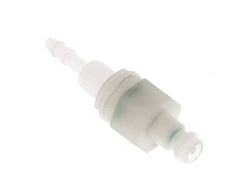 PVDF DN 5 Coupling Plug 4 mm Hose Pillar Bulkhead Double Shut-Off