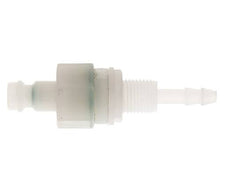 PVDF DN 5 Coupling Plug 4 mm Hose Pillar Bulkhead Double Shut-Off