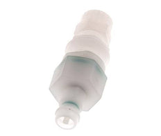 PVDF DN 5 Coupling Plug 4x6 mm Union Nut Bulkhead Double Shut-Off