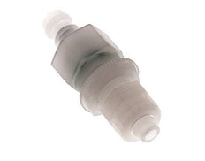 PVDF DN 5 Coupling Plug 6x8 mm Union Nut Bulkhead Double Shut-Off