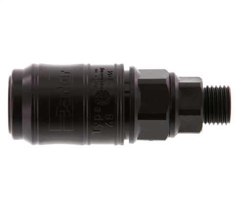 POM DN 7.2 Coupling Socket G 1/4 inch Male Threads