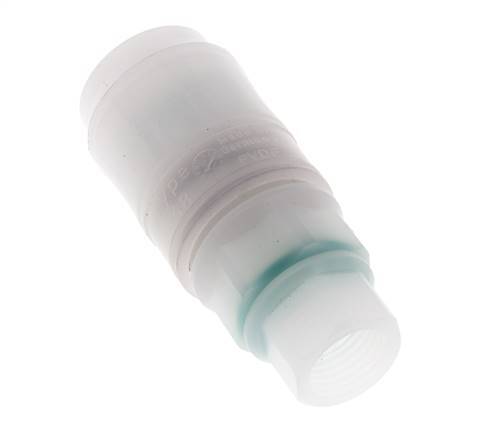 PVDF DN 7.2 Coupling Socket G 1/4 inch Female Threads