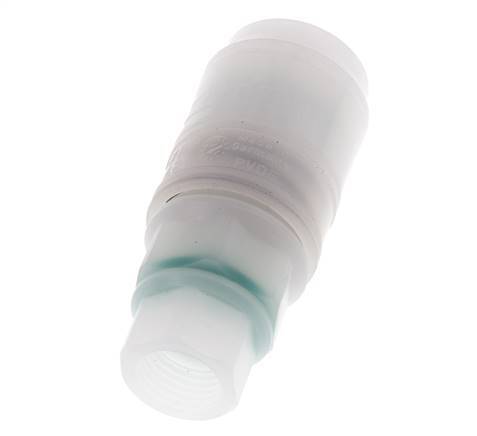 PVDF DN 7.2 Coupling Socket G 1/4 inch Female Threads