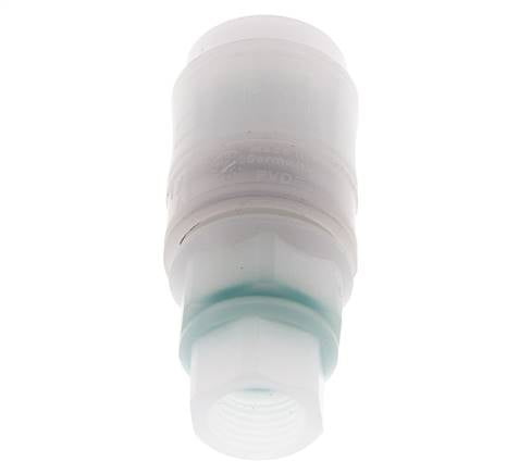 PVDF DN 7.2 Coupling Socket G 1/4 inch Female Threads