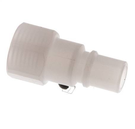 PVDF DN 7.2 Coupling Plug G 1/4 inch Female Threads