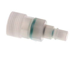 PVDF DN 7.2 Coupling Plug G 1/2 inch Female Threads Double Shut-Off