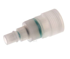 PVDF DN 7.2 Coupling Plug G 1/2 inch Female Threads Double Shut-Off