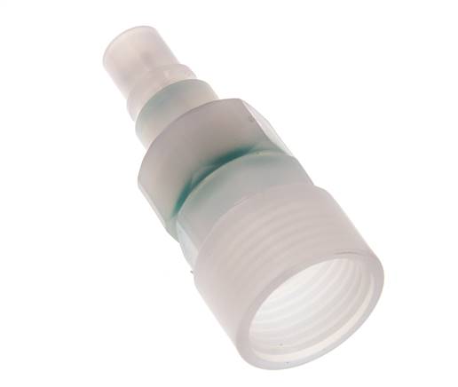 PVDF DN 7.2 Coupling Plug G 1/2 inch Female Threads Double Shut-Off