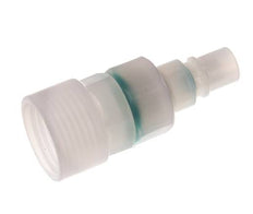 PVDF DN 7.2 Coupling Plug G 1/2 inch Female Threads Double Shut-Off