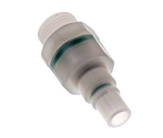 PVDF DN 7.2 Coupling Plug G 3/8 inch Male Threads Double Shut-Off