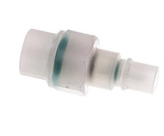 PVDF DN 7.2 Coupling Plug G 1/4 inch Female Threads Double Shut-Off