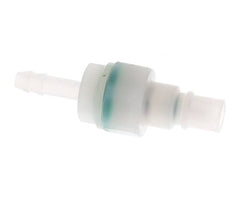 PVDF DN 7.2 Coupling Plug 6 mm Hose Pillar Double Shut-Off