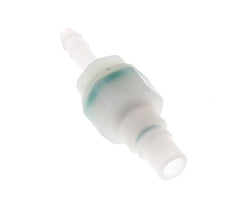 PVDF DN 7.2 Coupling Plug 6 mm Hose Pillar Double Shut-Off
