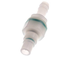 PVDF DN 7.2 Coupling Plug 9 mm Hose Pillar Double Shut-Off