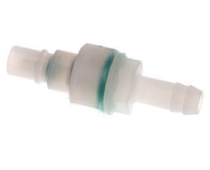 PVDF DN 7.2 Coupling Plug 9 mm Hose Pillar Double Shut-Off