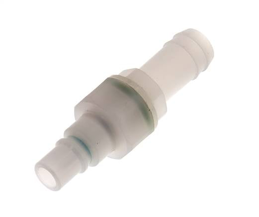 PVDF DN 7.2 Coupling Plug 13 mm Hose Pillar Double Shut-Off