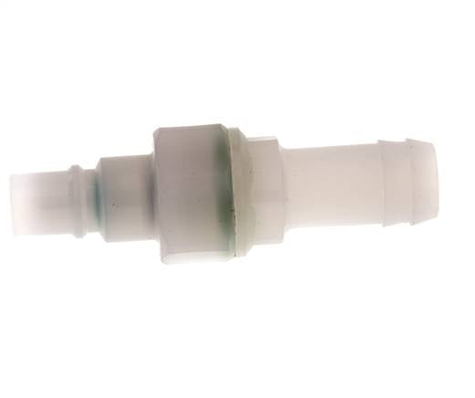 PVDF DN 7.2 Coupling Plug 13 mm Hose Pillar Double Shut-Off
