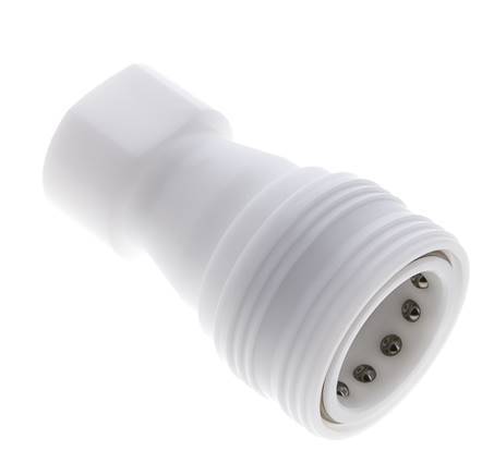 POM DN 25 Hydraulic Coupling Socket G 1 inch Female Threads ISO 7241-1 B