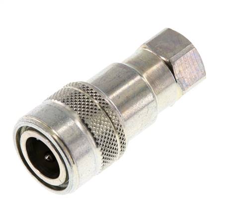Steel DN 5 Hydraulic Coupling Socket G 1/8 inch Female Threads ISO 7241-1 B D 10.9mm