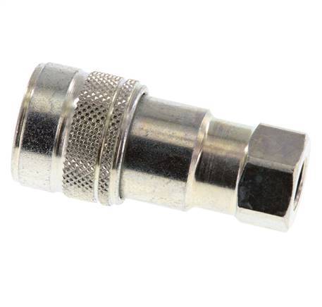 Steel DN 5 Hydraulic Coupling Socket G 1/8 inch Female Threads ISO 7241-1 B D 10.9mm