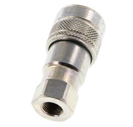 Steel DN 5 Hydraulic Coupling Socket G 1/8 inch Female Threads ISO 7241-1 B D 10.9mm