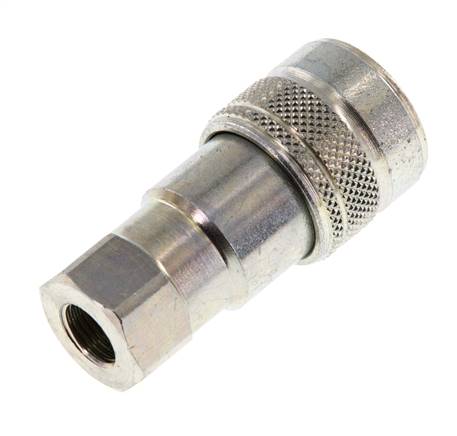 Steel DN 5 Hydraulic Coupling Socket G 1/8 inch Female Threads ISO 7241-1 B D 10.9mm