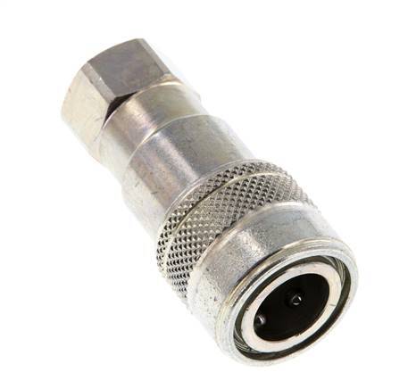 Steel DN 5 Hydraulic Coupling Socket G 1/8 inch Female Threads ISO 7241-1 B D 10.9mm