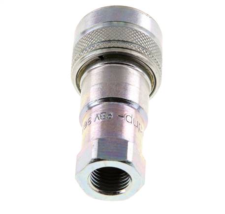 Steel DN 6.3 Hydraulic Coupling Socket G 1/4 inch Female Threads ISO 7241-1 B D 14.2mm