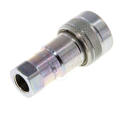 Steel DN 6.3 Hydraulic Coupling Socket G 1/4 inch Female Threads ISO 7241-1 B D 14.2mm