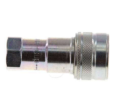 Steel DN 6.3 Hydraulic Coupling Socket G 1/4 inch Female Threads ISO 7241-1 B D 14.2mm