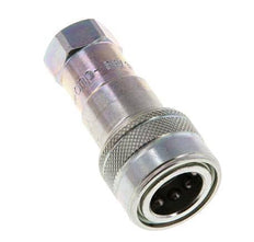 Steel DN 6.3 Hydraulic Coupling Socket G 1/4 inch Female Threads ISO 7241-1 B D 14.2mm