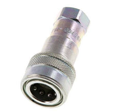 Steel DN 6.3 Hydraulic Coupling Socket G 1/4 inch Female Threads ISO 7241-1 B D 14.2mm