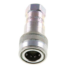 Steel DN 6.3 Hydraulic Coupling Socket G 1/4 inch Female Threads ISO 7241-1 B D 14.2mm