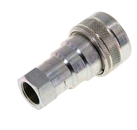 Steel DN 10 Hydraulic Coupling Socket G 3/8 inch Female Threads ISO 7241-1 B D 19.1mm