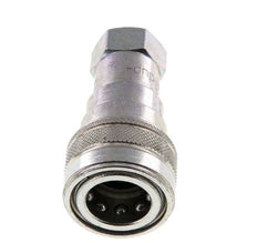 Steel DN 10 Hydraulic Coupling Socket G 3/8 inch Female Threads ISO 7241-1 B D 19.1mm