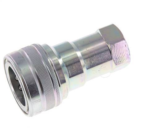 Steel DN 20 Hydraulic Coupling Socket G 3/4 inch Female Threads ISO 7241-1 B D 31.4mm