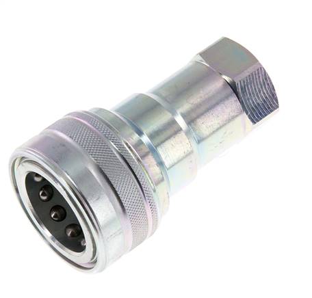 Steel DN 20 Hydraulic Coupling Socket G 3/4 inch Female Threads ISO 7241-1 B D 31.4mm