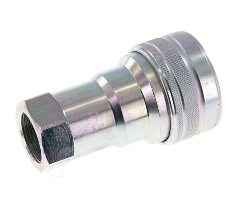 Steel DN 20 Hydraulic Coupling Socket G 3/4 inch Female Threads ISO 7241-1 B D 31.4mm