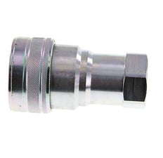 Steel DN 25 Hydraulic Coupling Socket G 1 inch Female Threads ISO 7241-1 B D 37.8mm