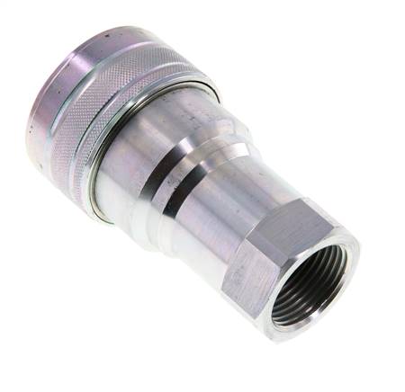 Steel DN 50 Hydraulic Coupling Socket G 2 inch Female Threads ISO 7241-1 B D 63.2mm