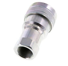 Steel DN 25 Hydraulic Coupling Socket G 1 inch Female Threads ISO 7241-1 B D 37.8mm